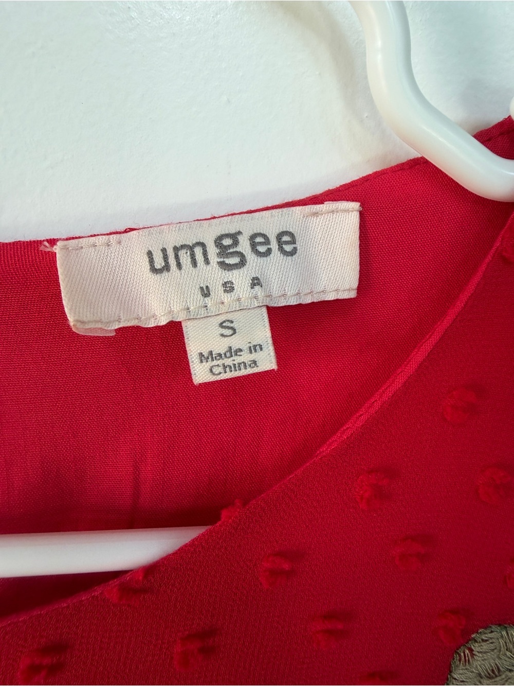 Red Umgee Floral Embroidery Dress- S Boho - Picture 5 of 5